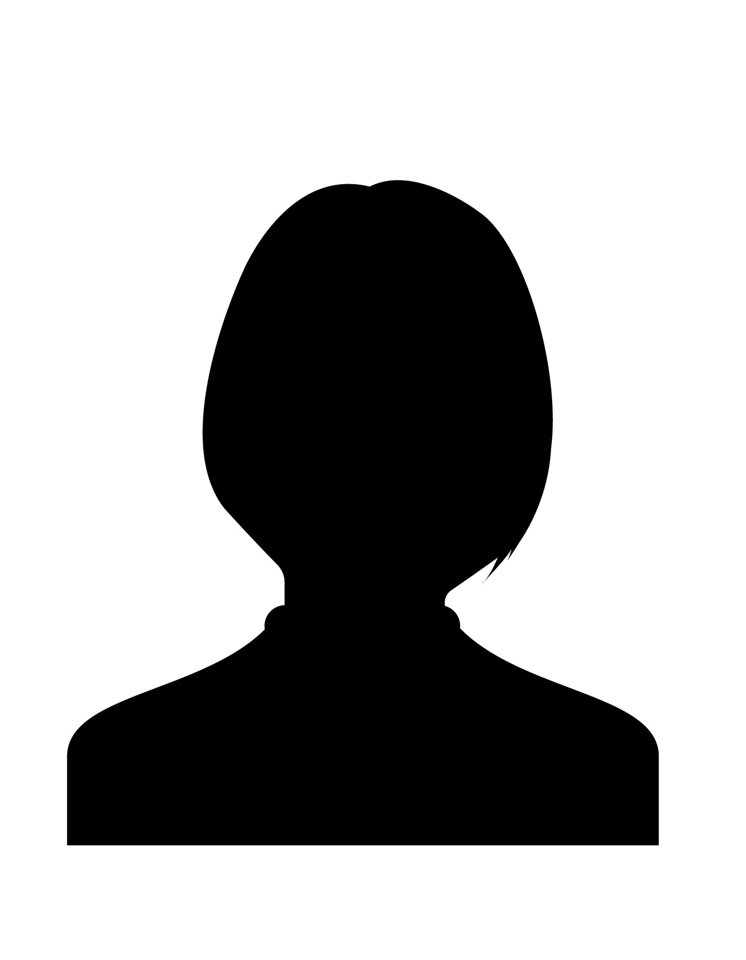 Male and female head silhouettes avatar, profile icons. Vector